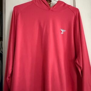 Eastlake PGA Peter Millar Coral Hoodie with Small White Logo